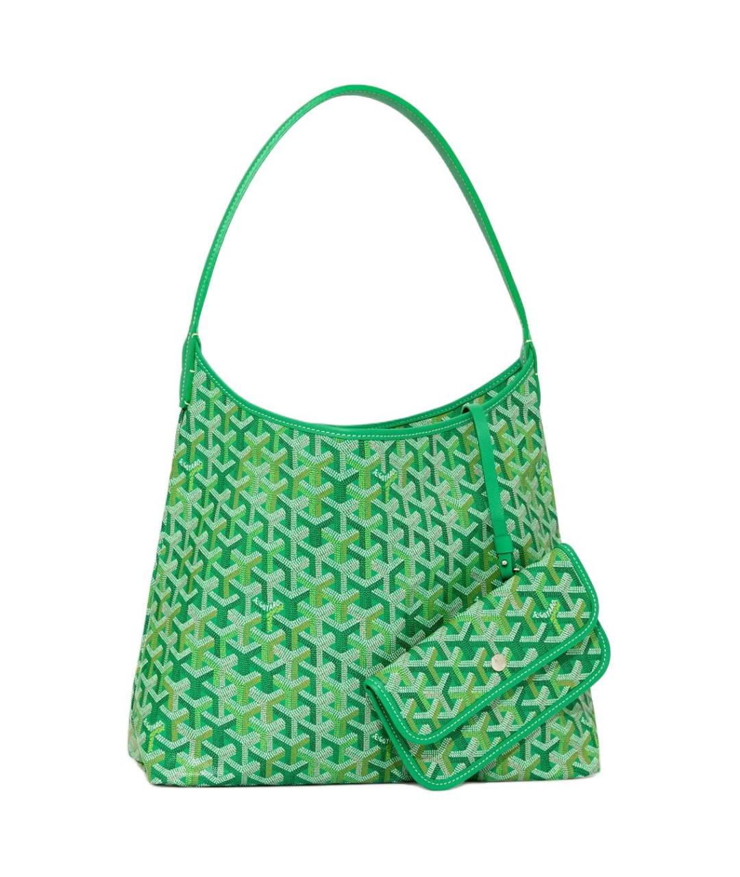GOYARD Зеленая сумка через плечо из канвы, фото 2