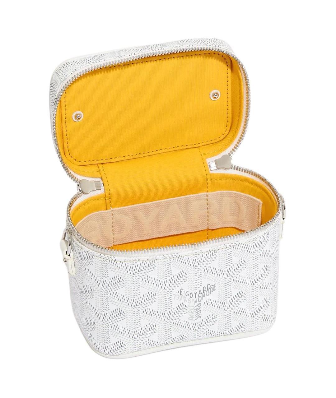 GOYARD Белая косметичка из канвы, фото 3