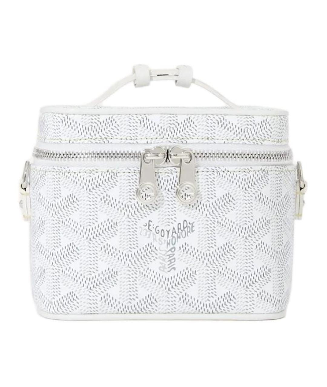 GOYARD Белая косметичка из канвы, фото 6