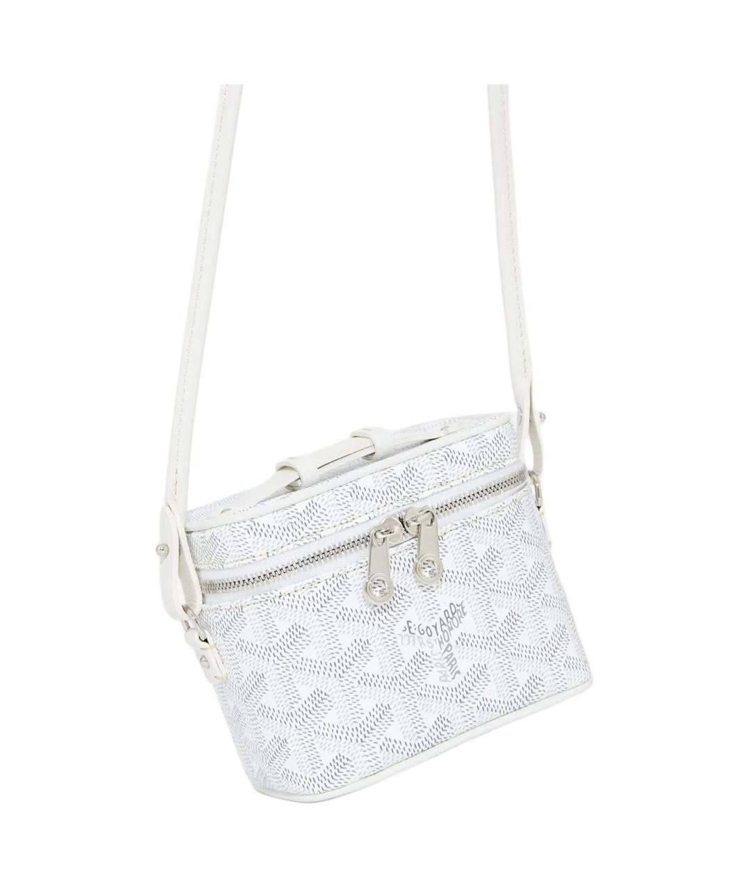GOYARD Белая косметичка из канвы, фото 4