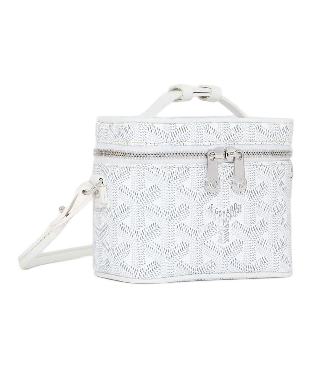 GOYARD Белая косметичка из канвы, фото 2
