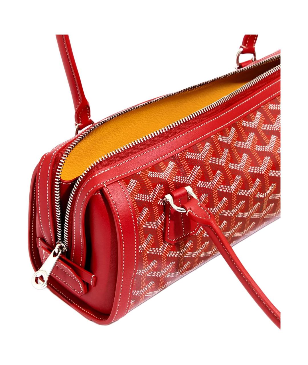 GOYARD Красная сумка через плечо из канвы, фото 5