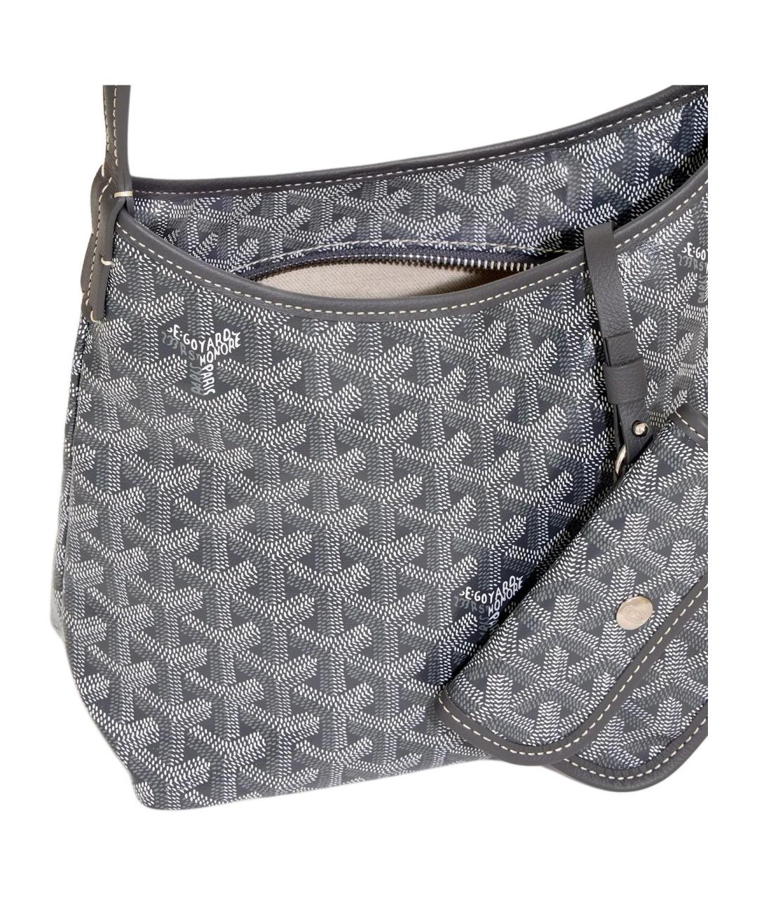 GOYARD Серая сумка через плечо из канвы, фото 3
