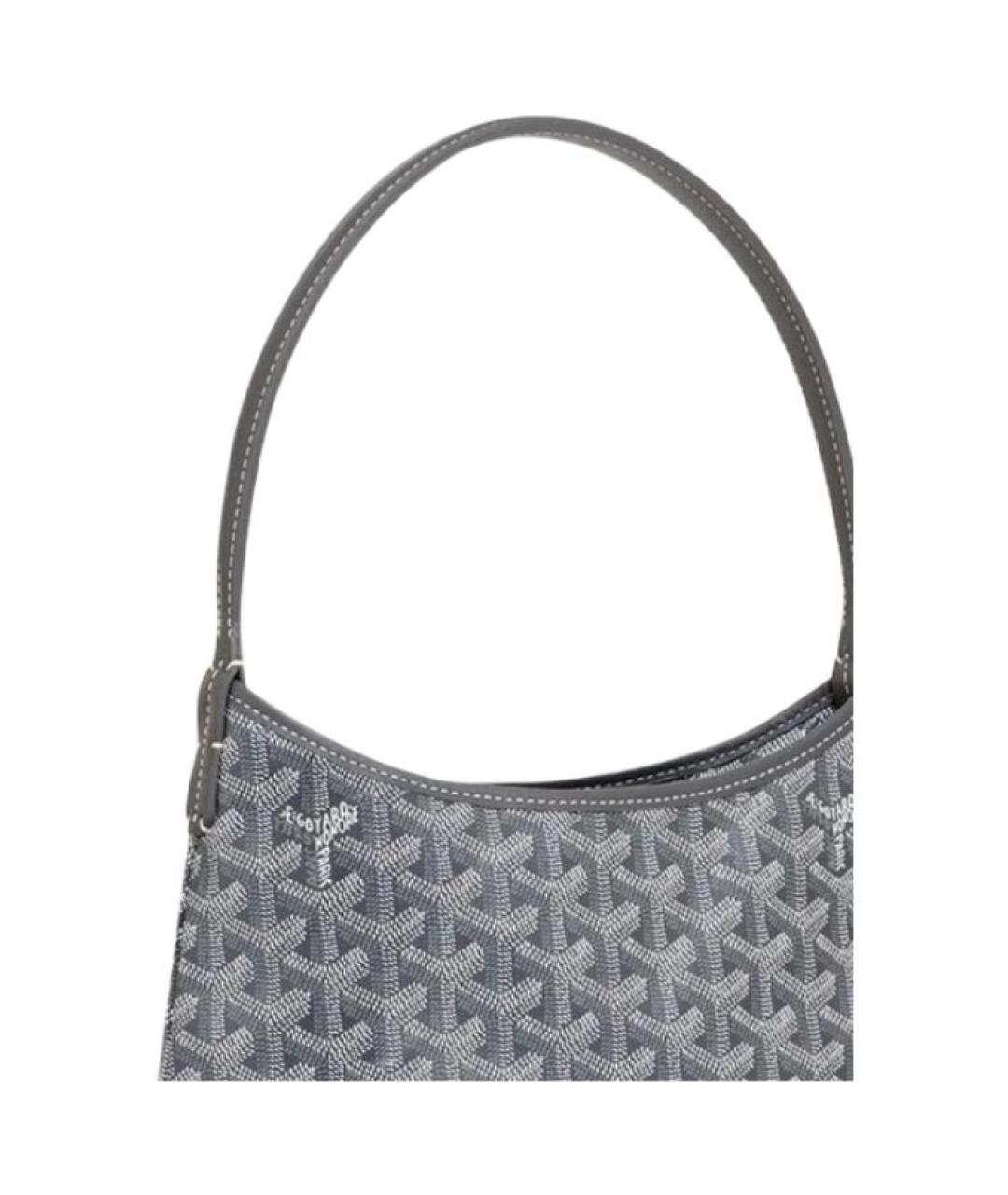 GOYARD Серая сумка через плечо из канвы, фото 4