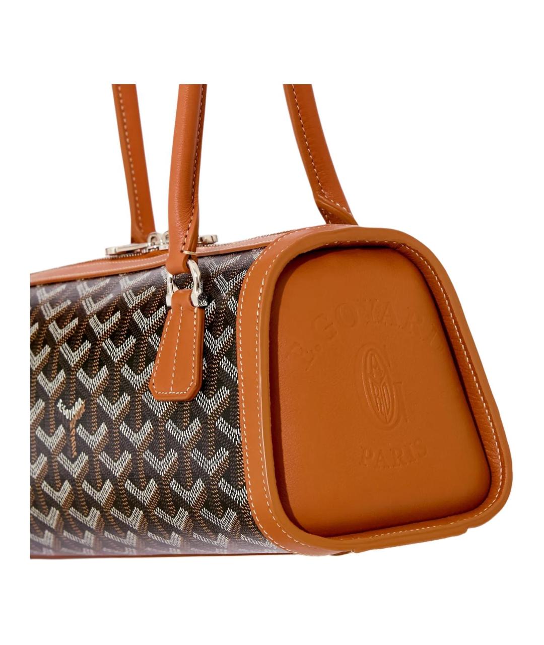 GOYARD Коричневая сумка через плечо из канвы, фото 4