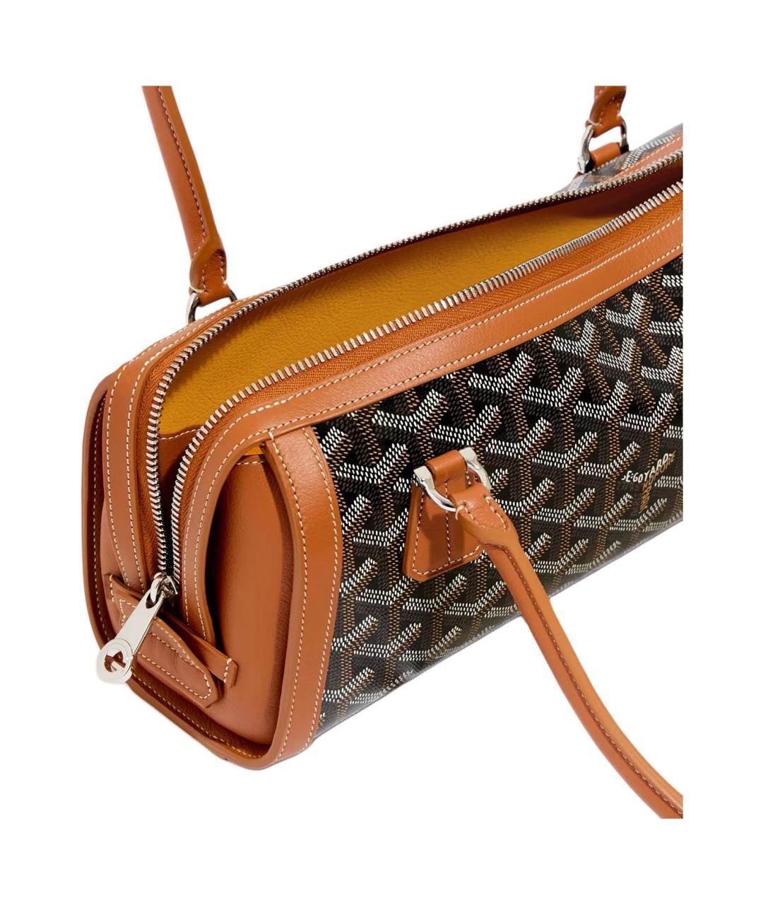 GOYARD Коричневая сумка через плечо из канвы, фото 5