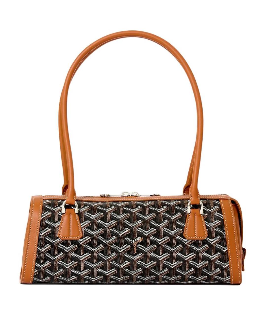 GOYARD Коричневая сумка через плечо из канвы, фото 2