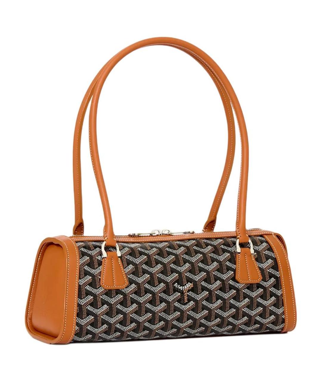 GOYARD Коричневая сумка через плечо из канвы, фото 1