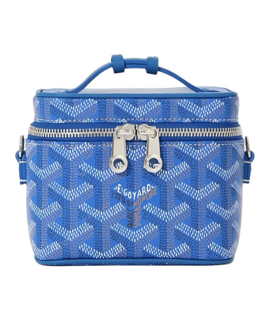 GOYARD Синяя косметичка из канвы, фото 6