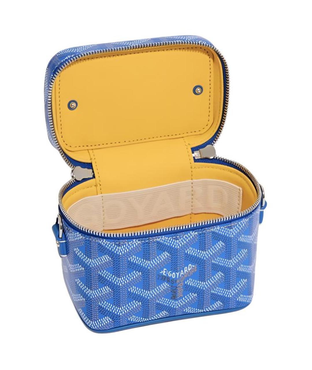GOYARD Синяя косметичка из канвы, фото 4