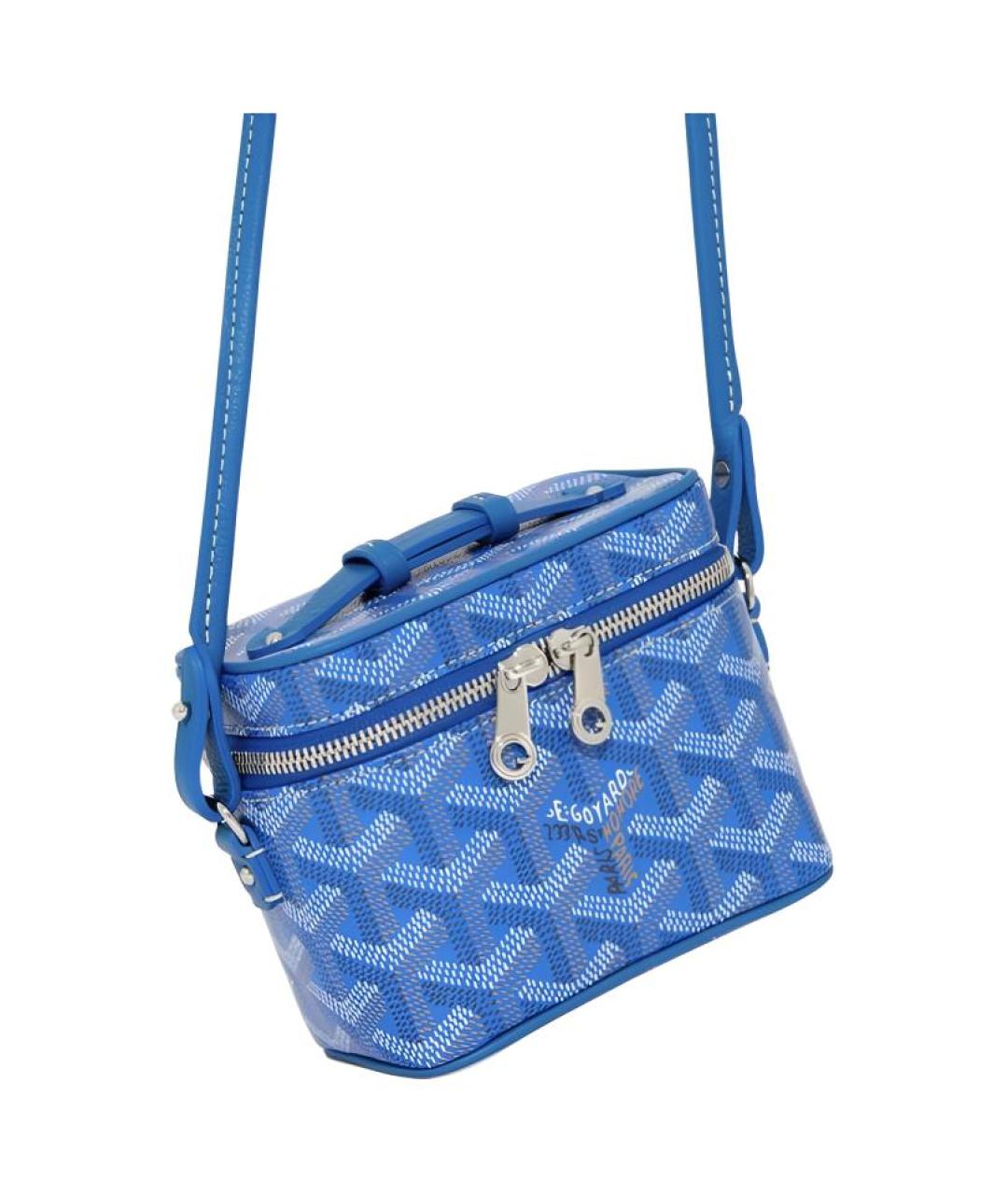 GOYARD Синяя косметичка из канвы, фото 3