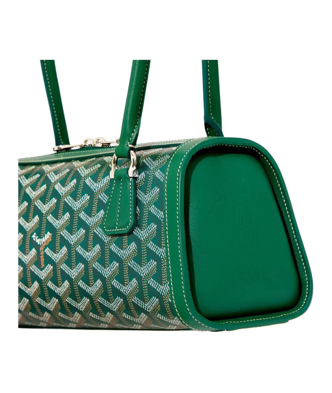 GOYARD Зеленая сумка через плечо из канвы, фото 4
