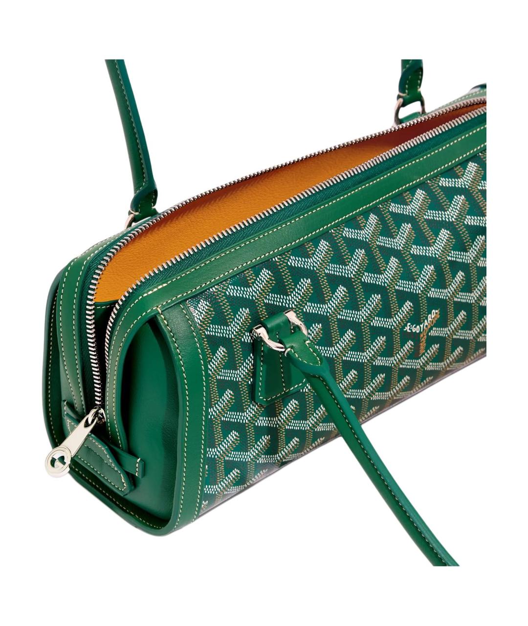 GOYARD Зеленая сумка через плечо из канвы, фото 5