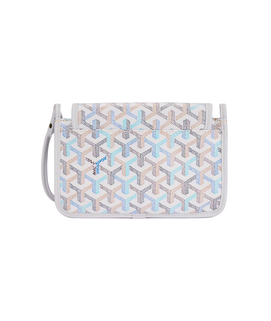 GOYARD Голубая сумка через плечо из канвы, фото 3