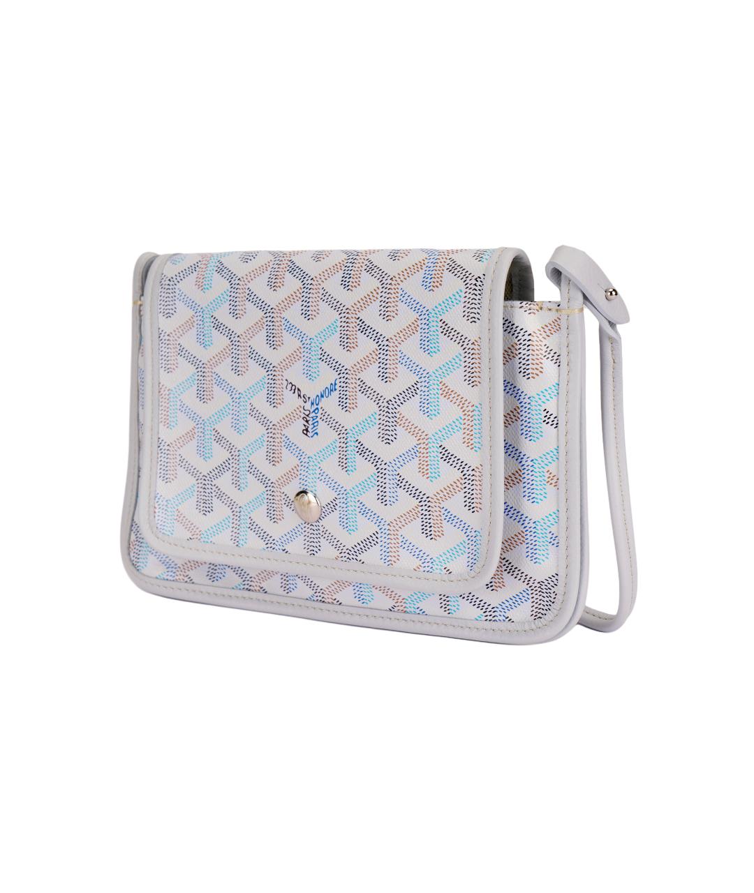 GOYARD Голубая сумка через плечо из канвы, фото 2
