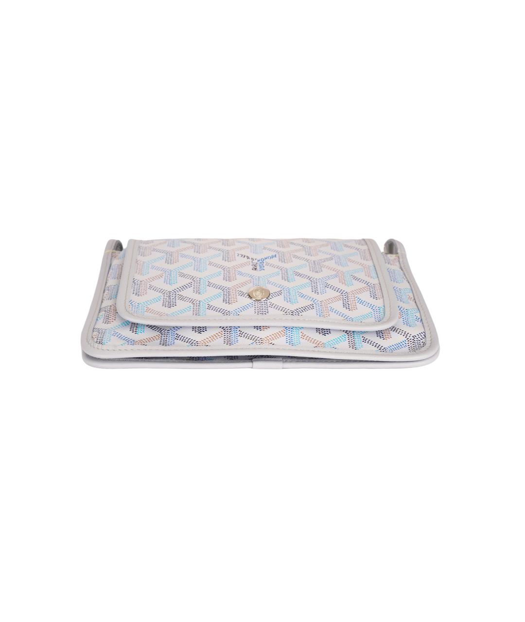 GOYARD Голубая сумка через плечо из канвы, фото 4