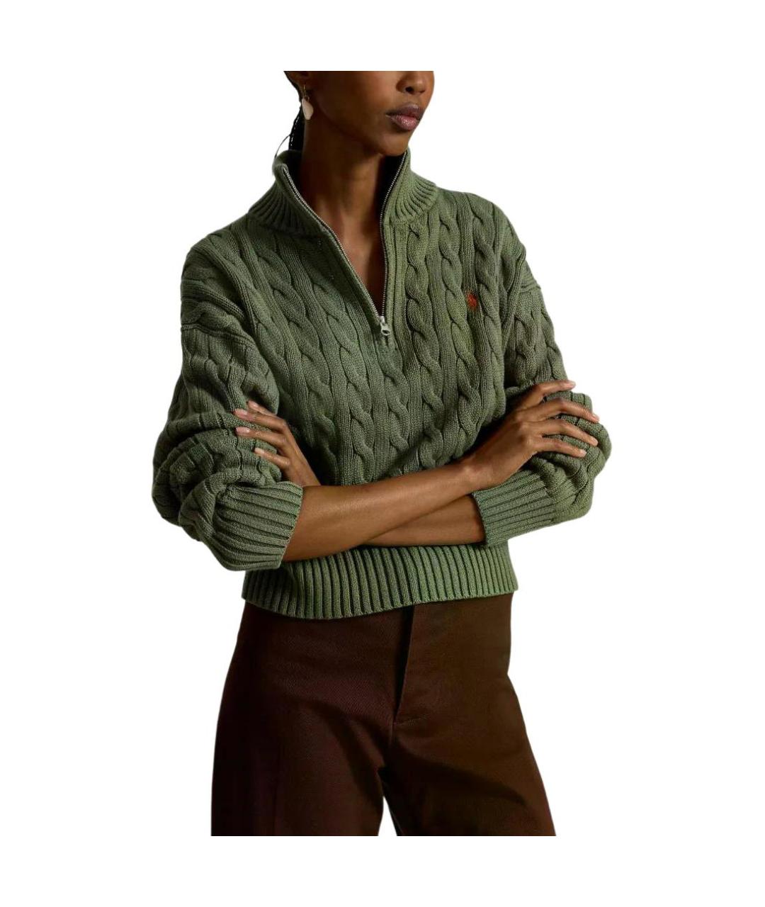 POLO RALPH LAUREN Зеленый джемпер / свитер, фото 2