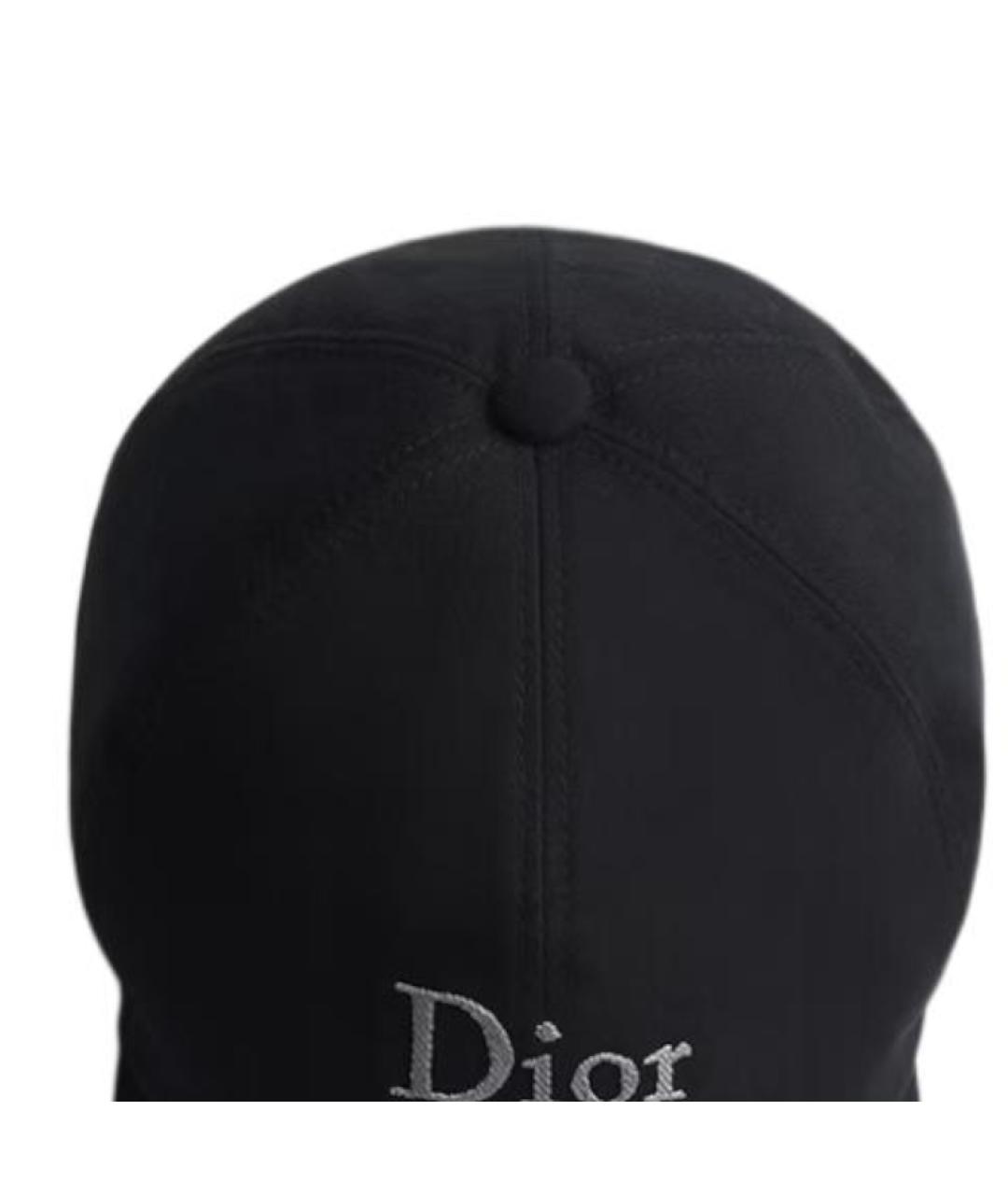 CHRISTIAN DIOR Черная хлопковая кепка, фото 2