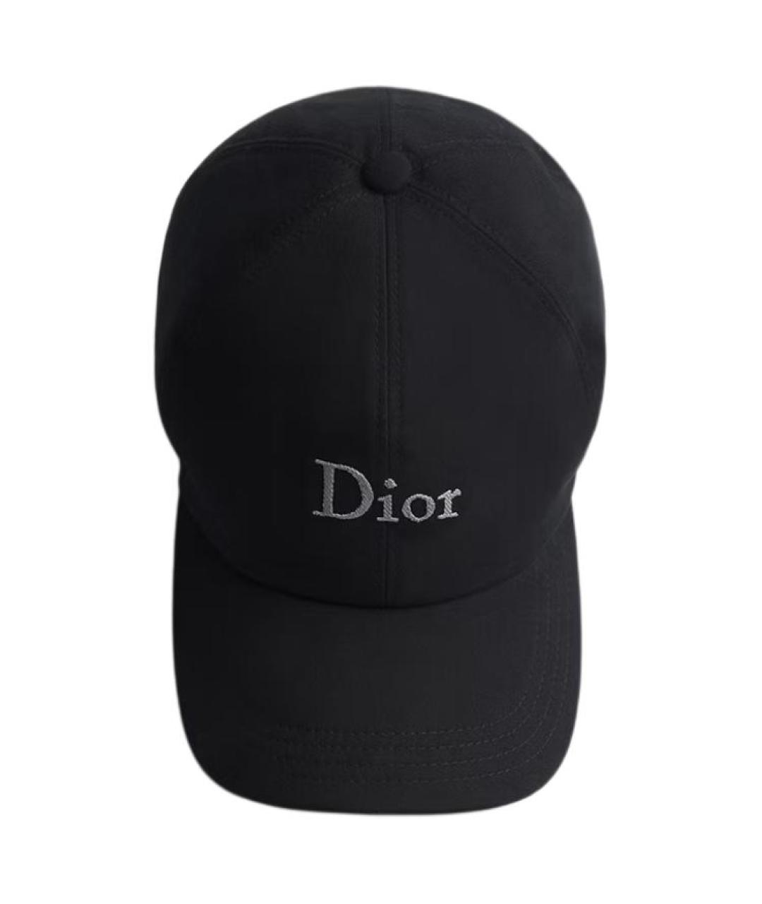 CHRISTIAN DIOR Черная хлопковая кепка, фото 1