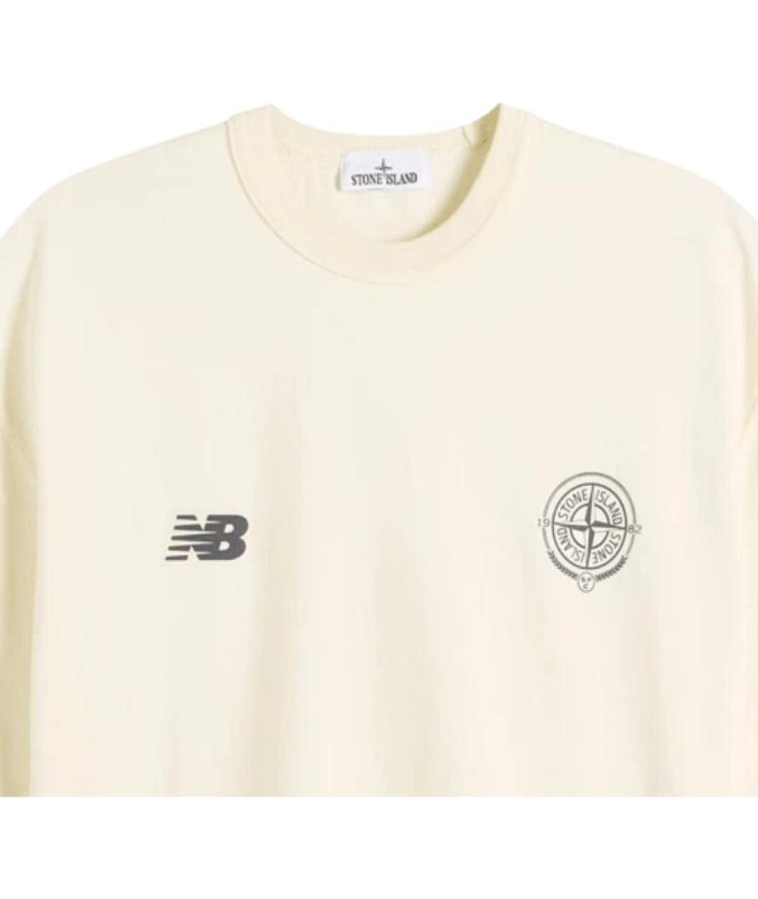 STONE ISLAND Бежевая футболка, фото 2