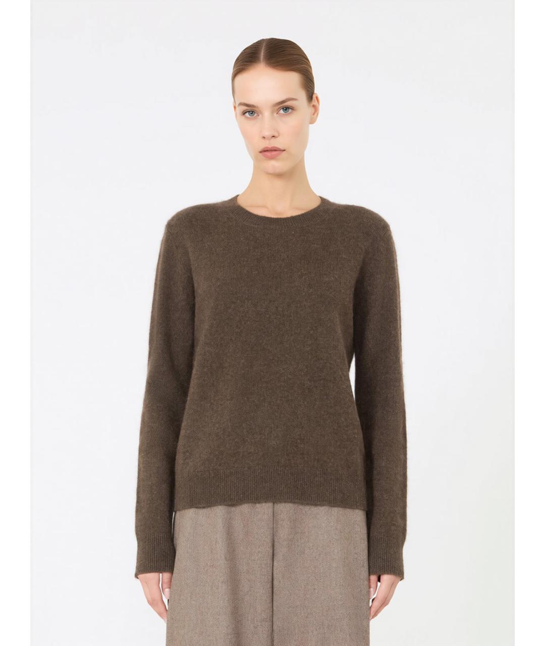 'S MAX MARA Коричневый шерстяной джемпер / свитер, фото 3