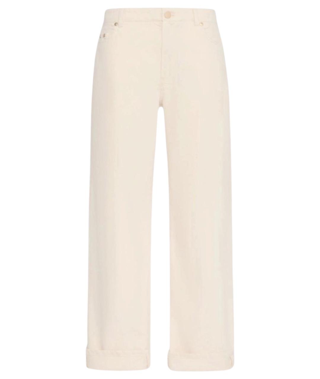 'S MAX MARA Бежевые хлопковые прямые джинсы, фото 1