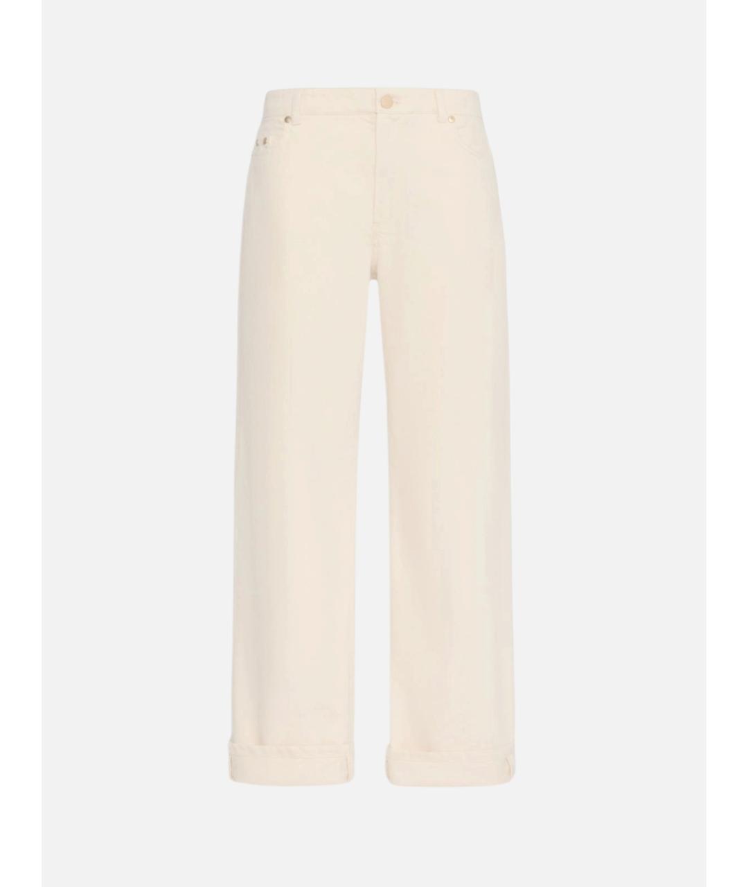 'S MAX MARA Бежевые хлопковые прямые джинсы, фото 6