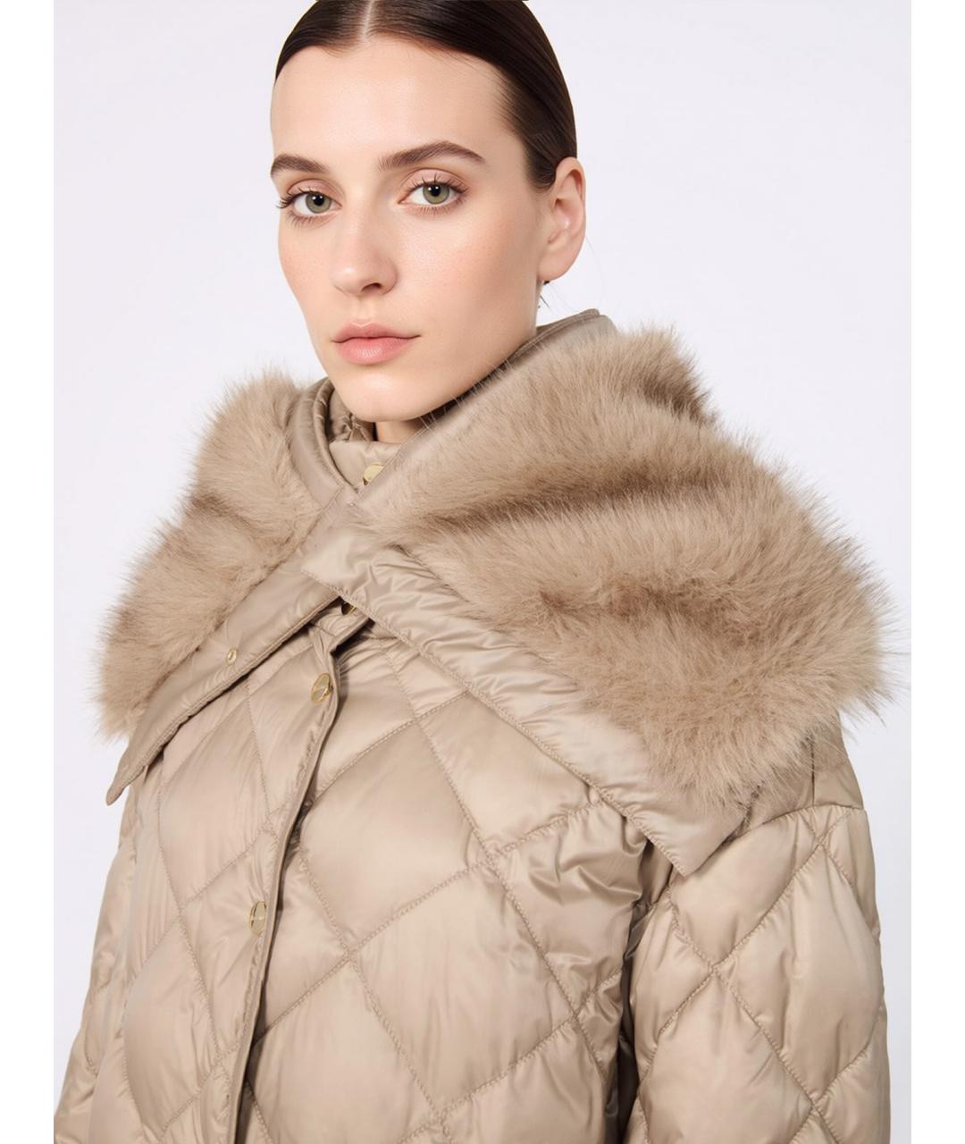 'S MAX MARA Бежевый шарф, фото 3