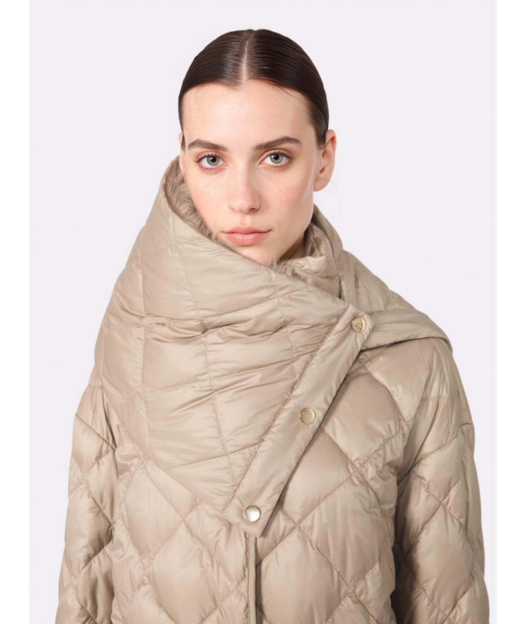 'S MAX MARA Бежевый шарф, фото 2