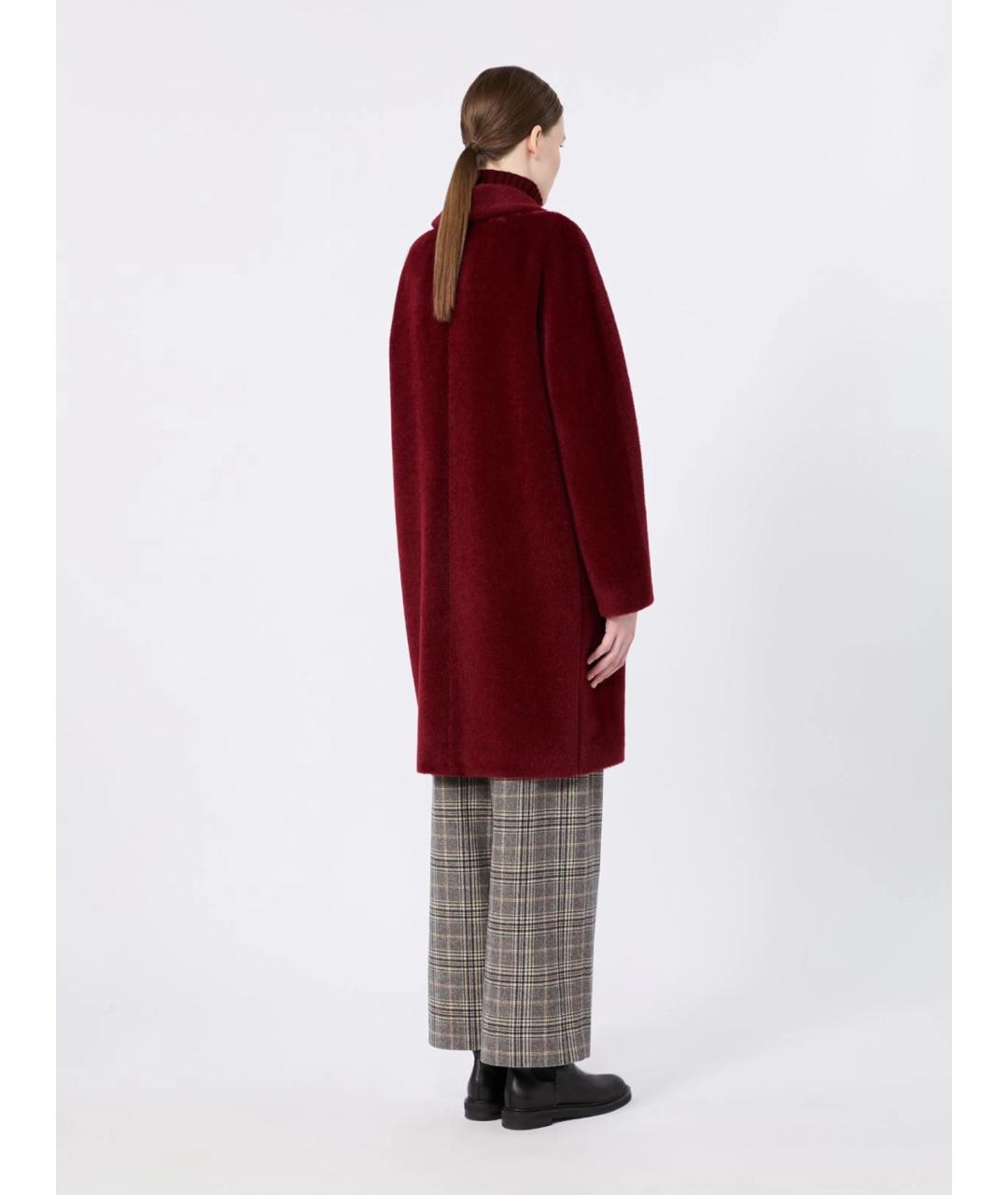 'S MAX MARA Бордовое шерстяное пальто, фото 4