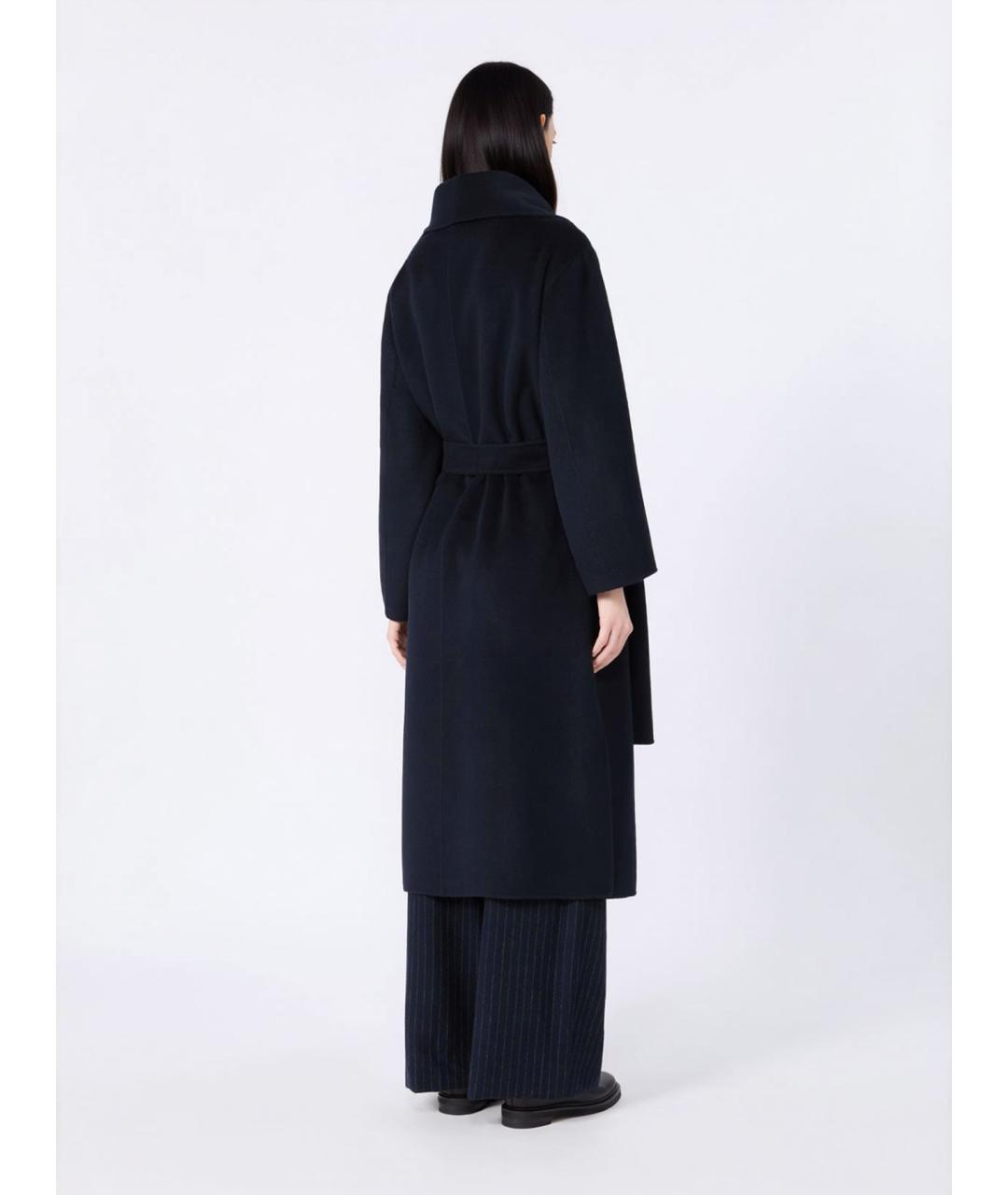 'S MAX MARA Темно-синее шерстяное пальто, фото 3