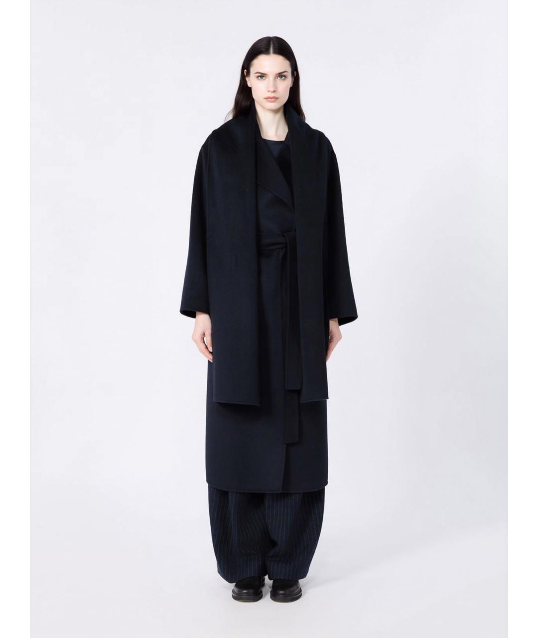 'S MAX MARA Темно-синее шерстяное пальто, фото 2