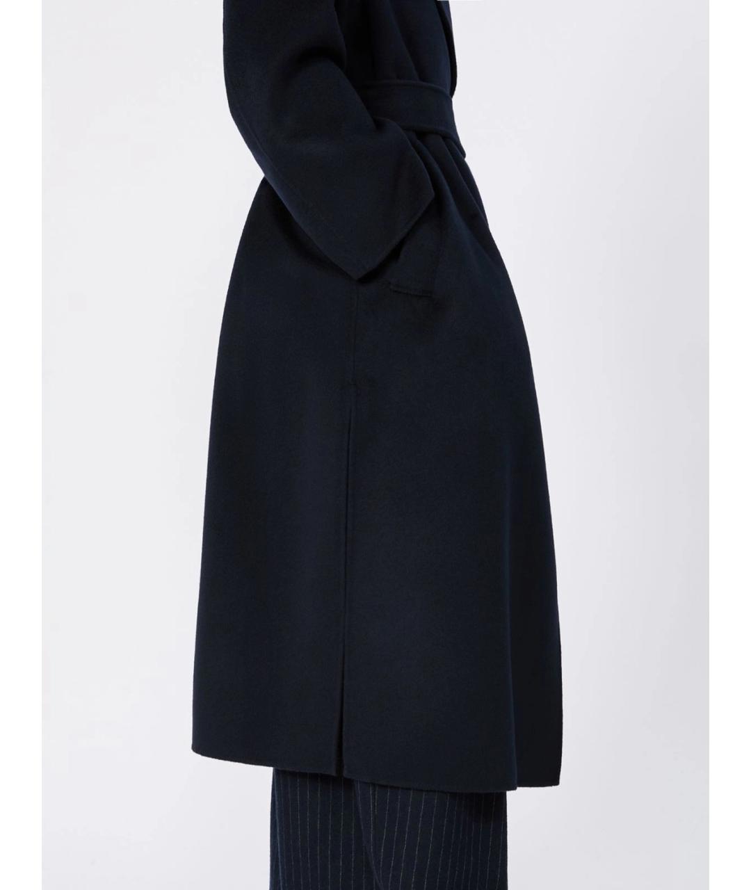 'S MAX MARA Темно-синее шерстяное пальто, фото 5