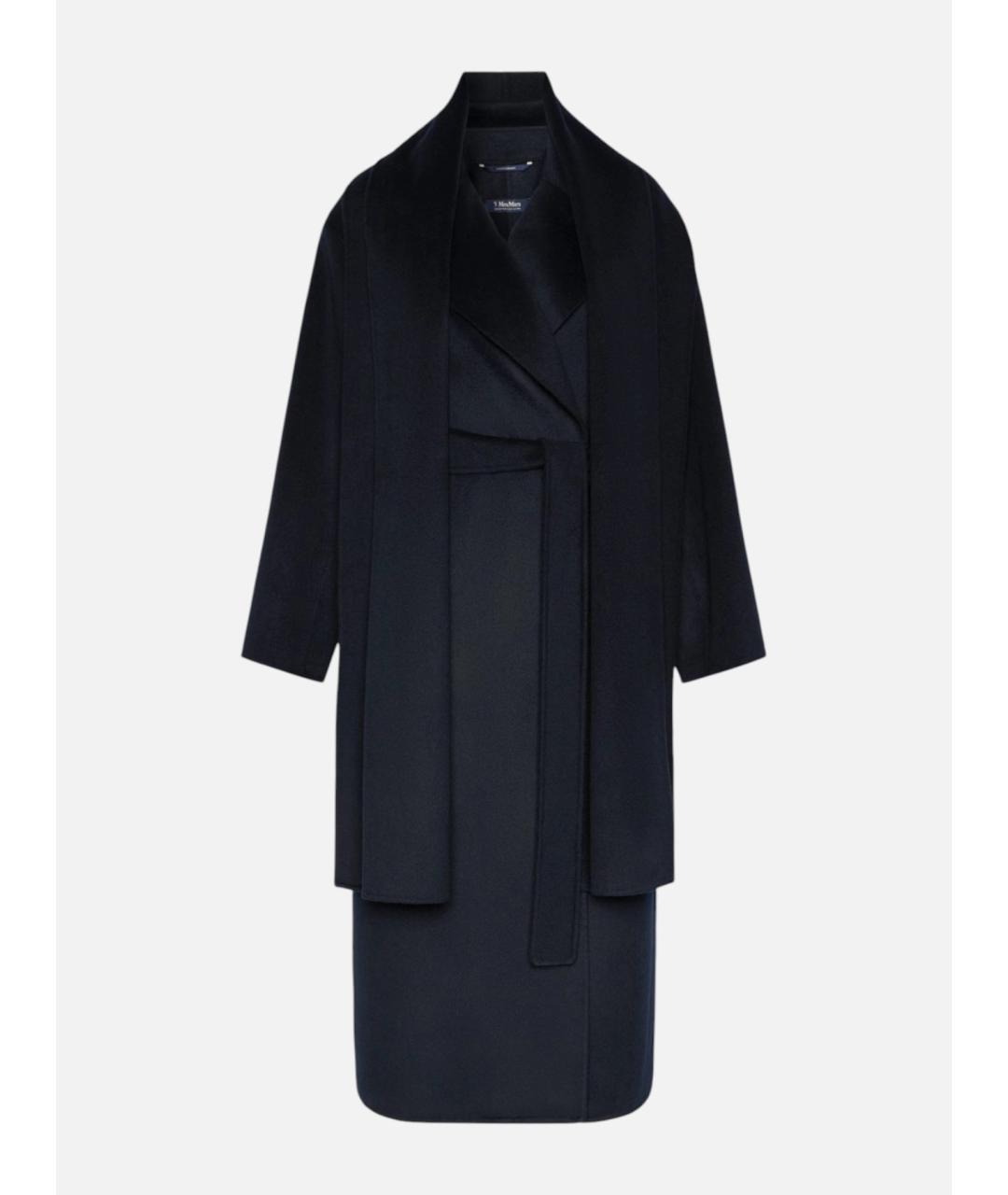 'S MAX MARA Темно-синее шерстяное пальто, фото 6