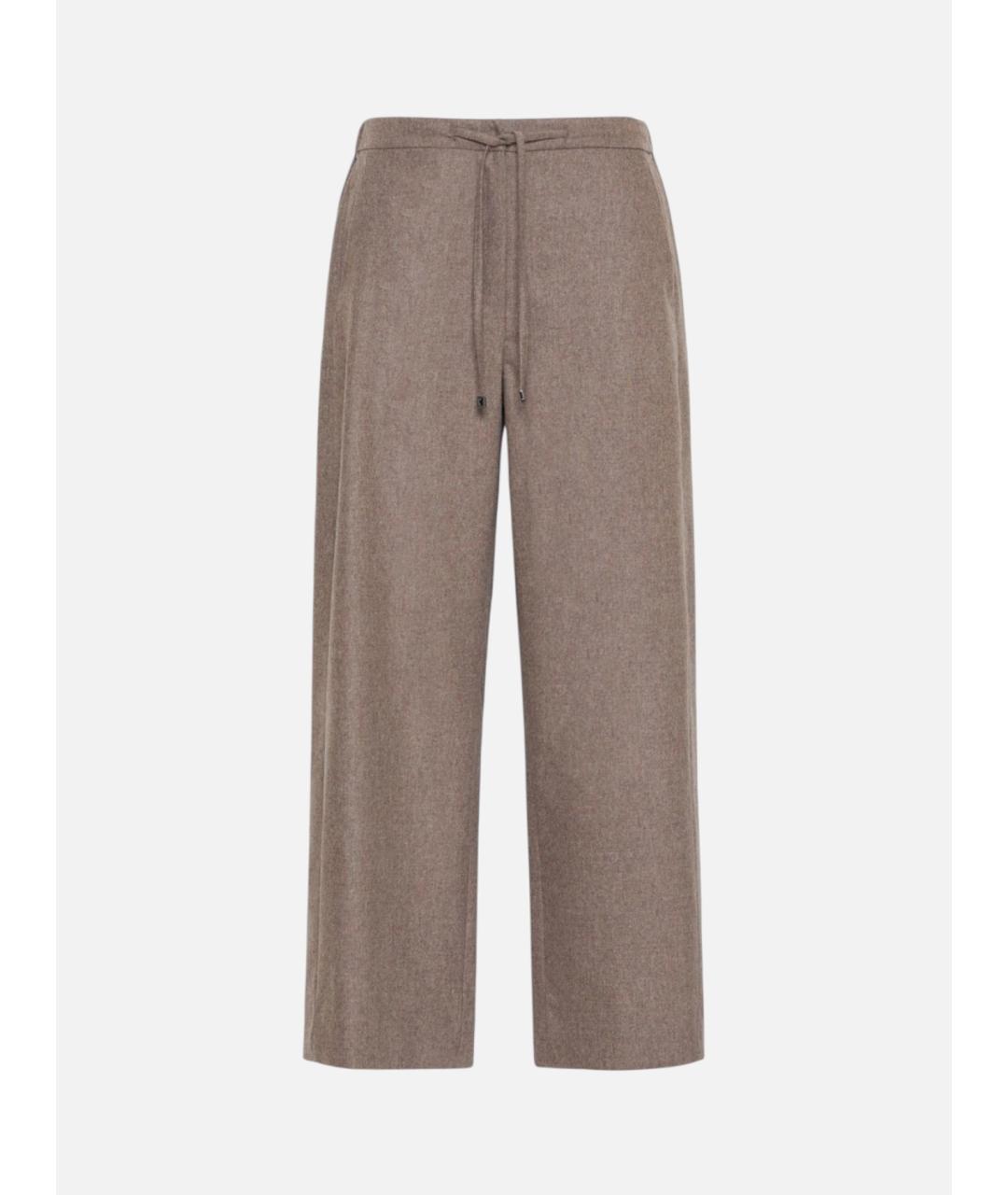 'S MAX MARA Бежевые шерстяные прямые брюки, фото 6
