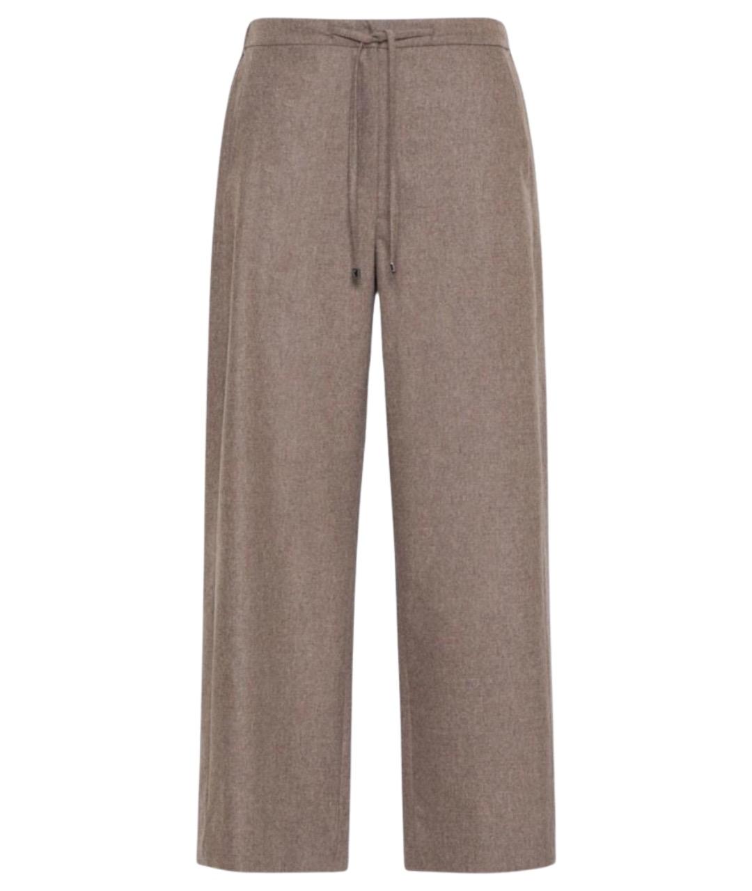 'S MAX MARA Бежевые шерстяные прямые брюки, фото 1