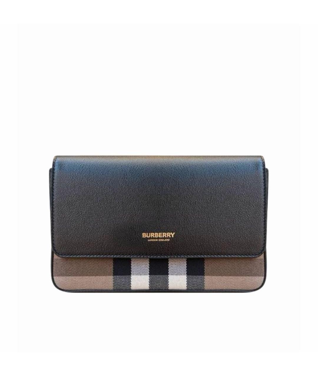 BURBERRY Черная кожаная сумка через плечо, фото 3
