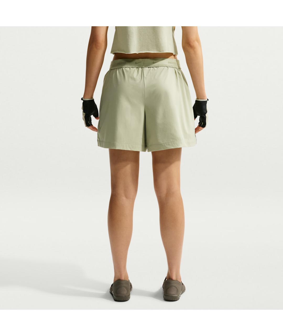 NIKE Салатовые спортивные брюки и шорты, фото 3