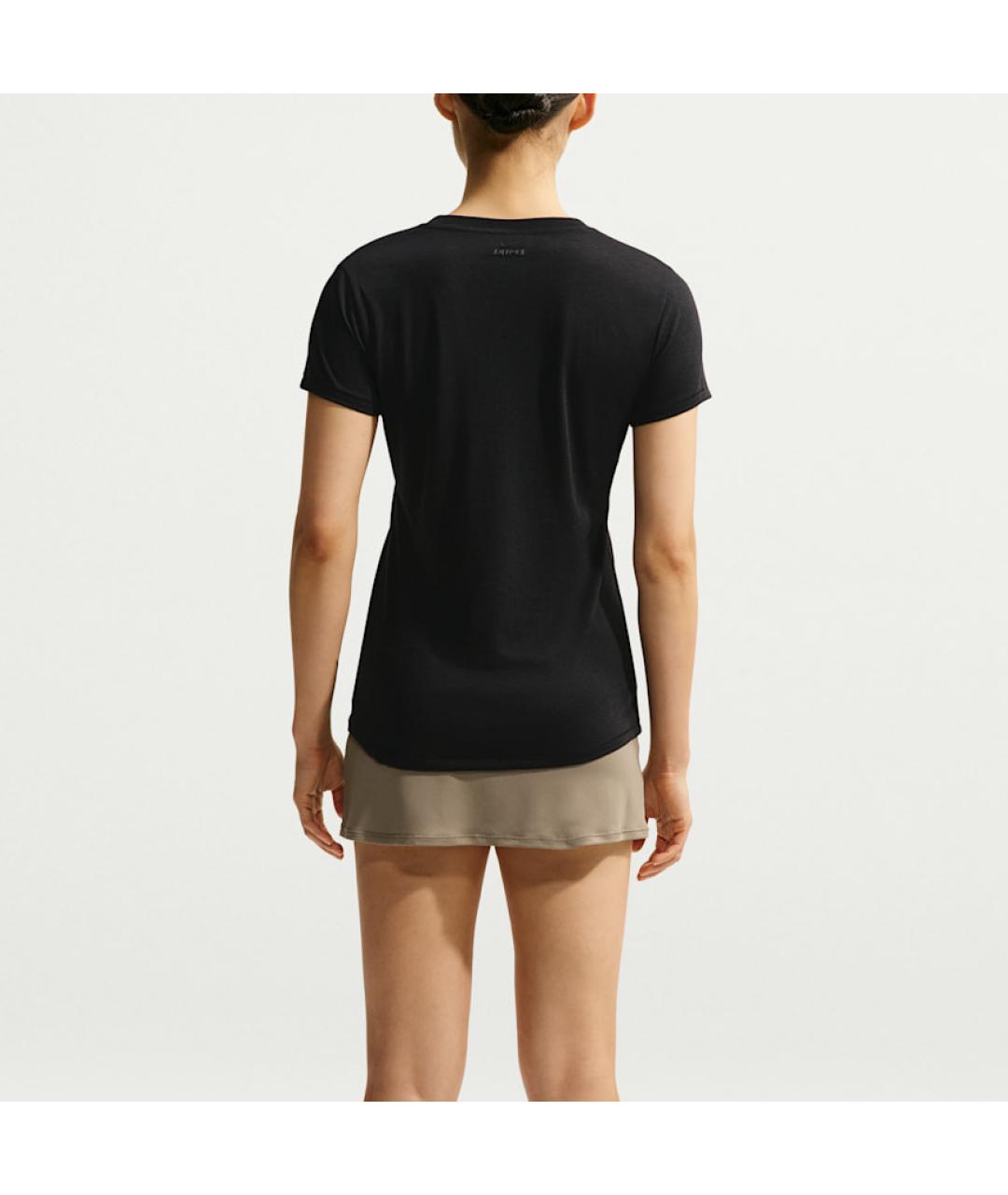NIKE Черная хлопковая футболка, фото 3