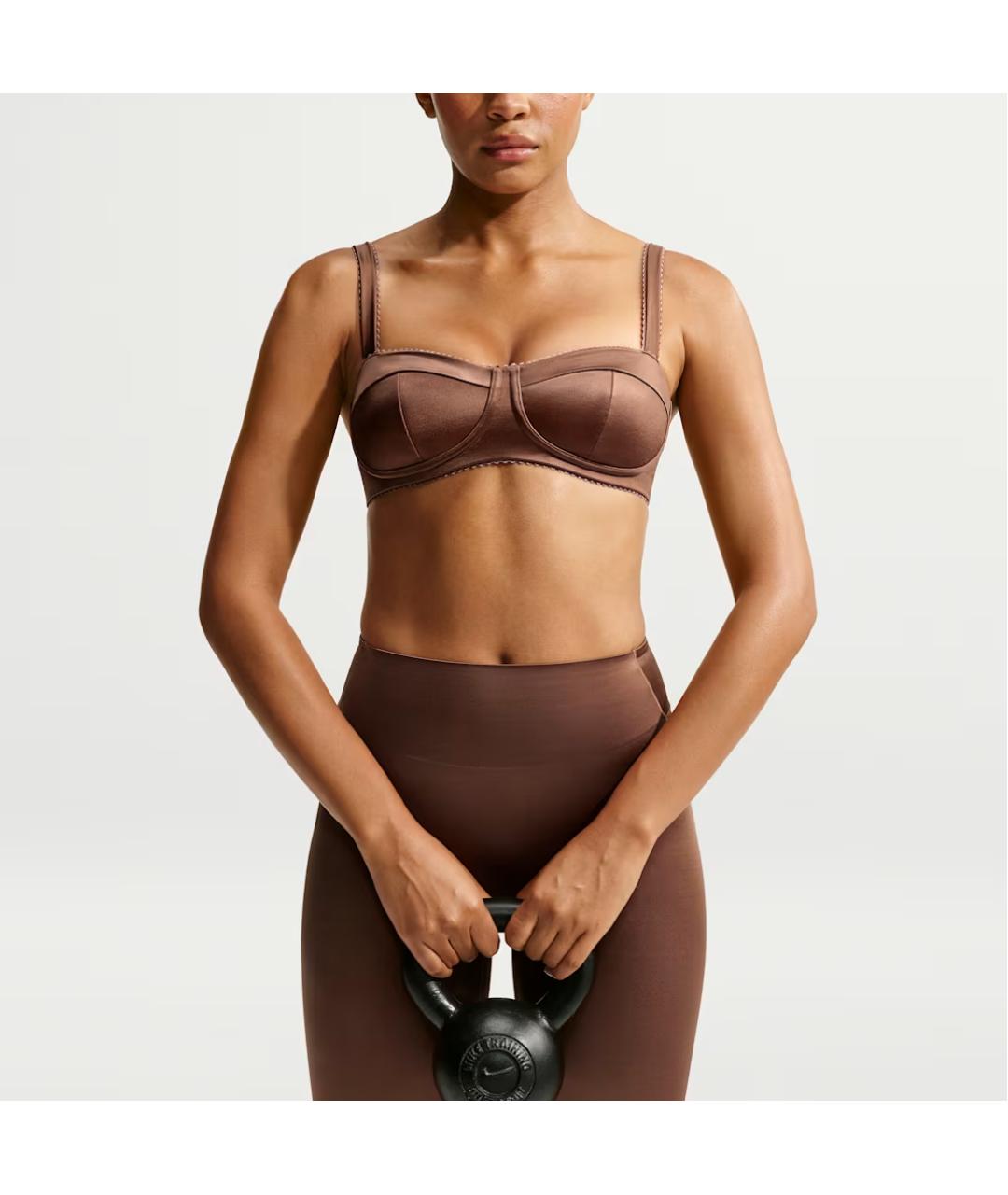 NIKE Коричневый бюстгалтеры, фото 3