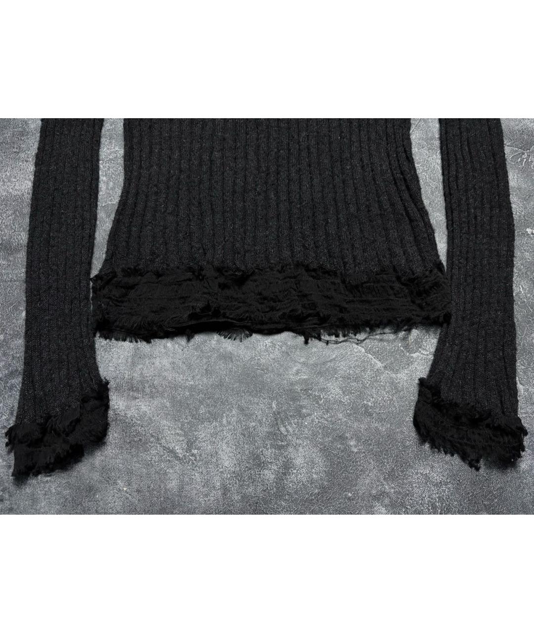 ANN DEMEULEMEESTER Черный шерстяной джемпер / свитер, фото 4
