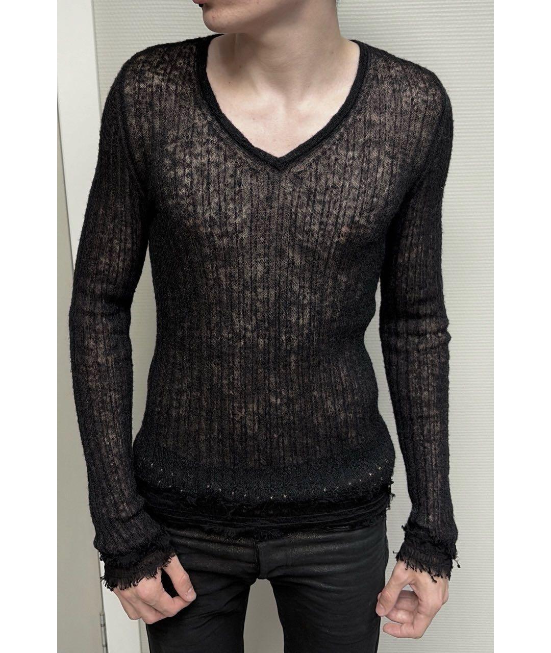 ANN DEMEULEMEESTER Черный шерстяной джемпер / свитер, фото 7
