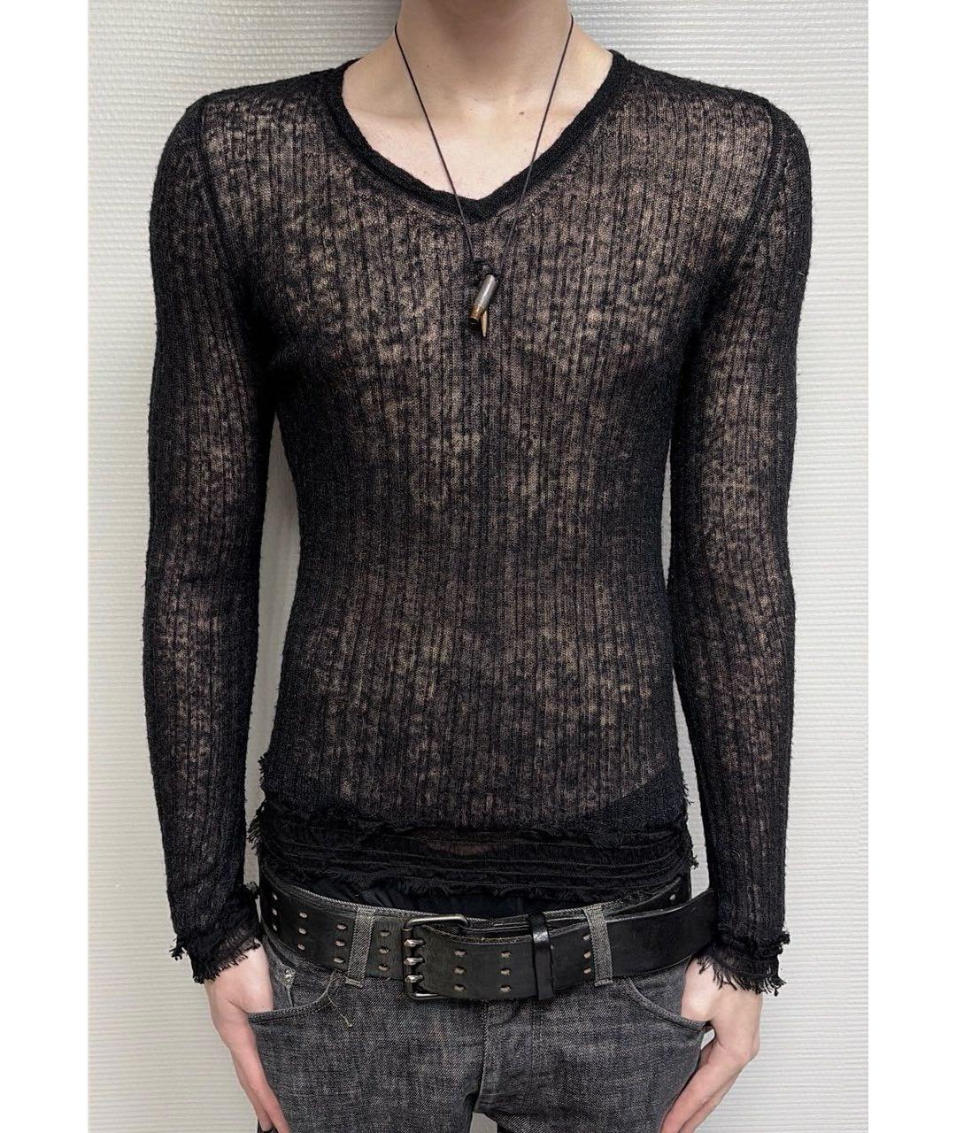 ANN DEMEULEMEESTER Черный шерстяной джемпер / свитер, фото 6
