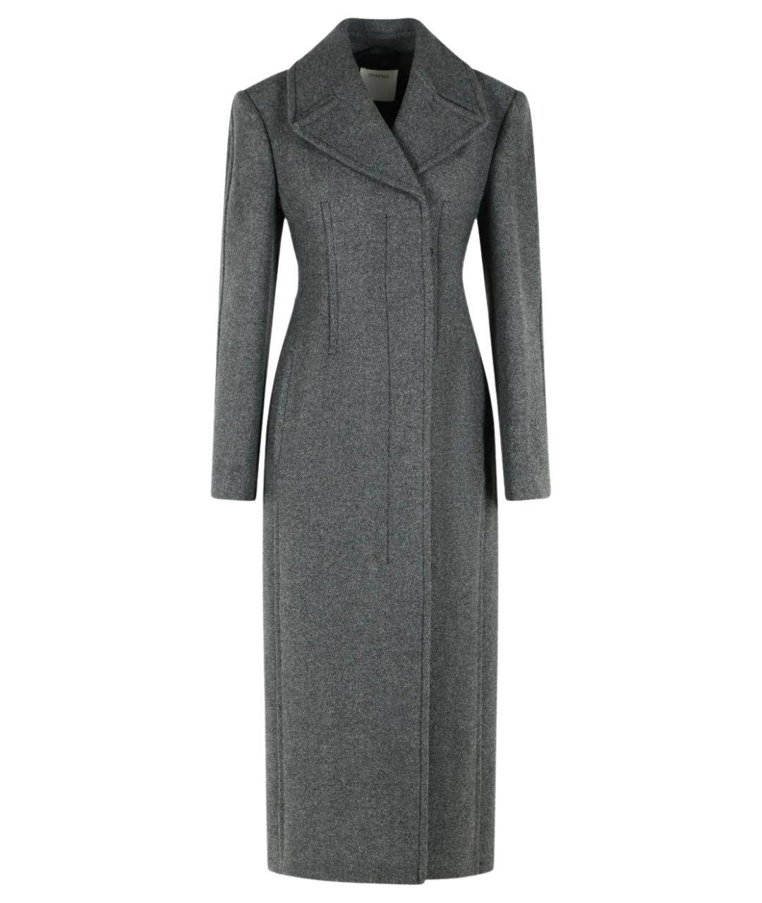 SPORTMAX Серое шерстяное пальто, фото 1