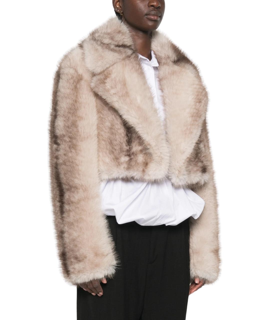 SPORTMAX Бежевая полиэстеровая куртка, фото 2