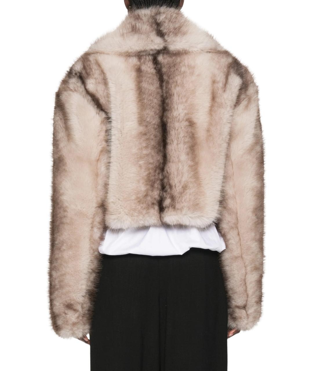 SPORTMAX Бежевая полиэстеровая куртка, фото 3