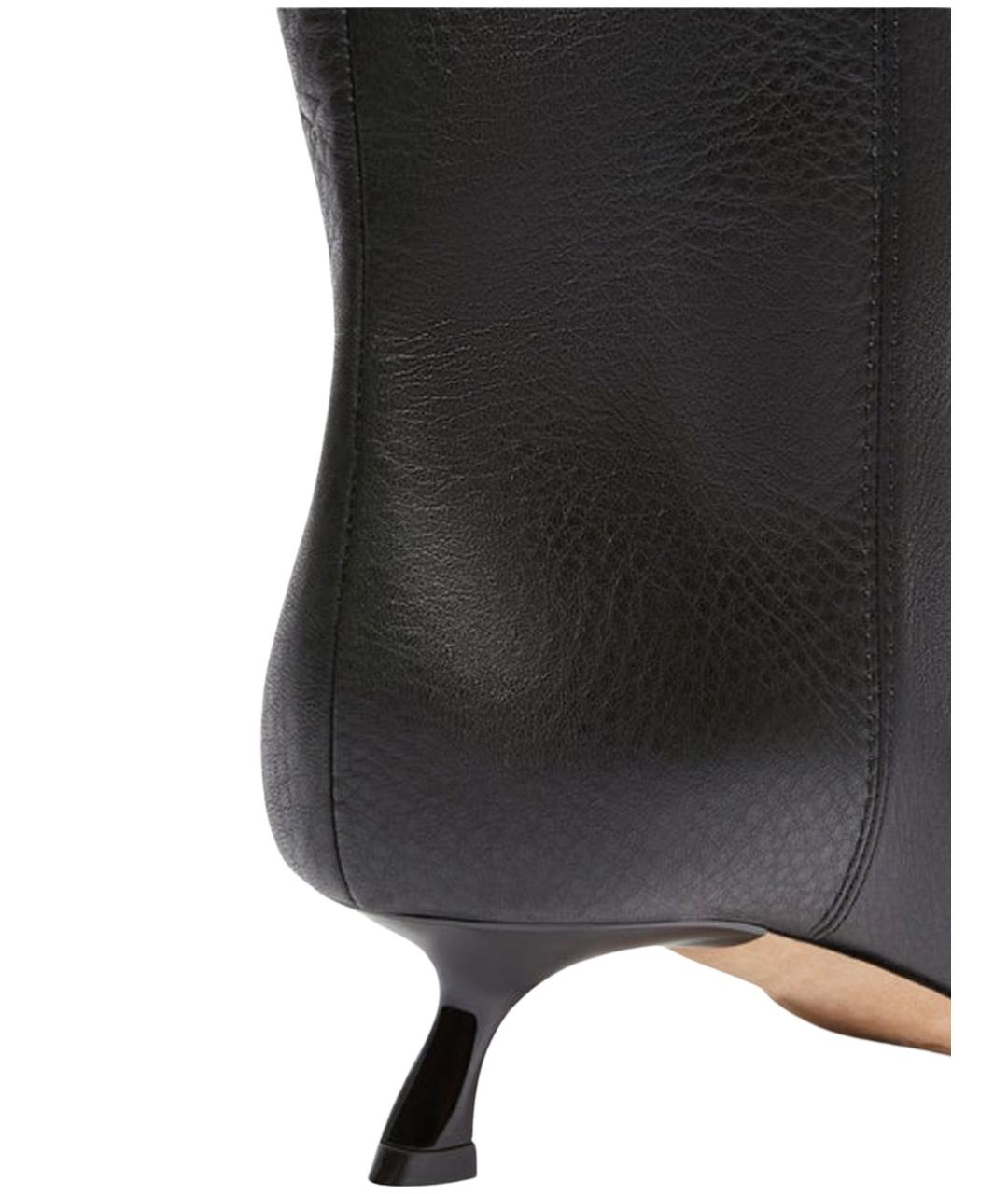 SPORTMAX Черные кожаные сапоги, фото 4