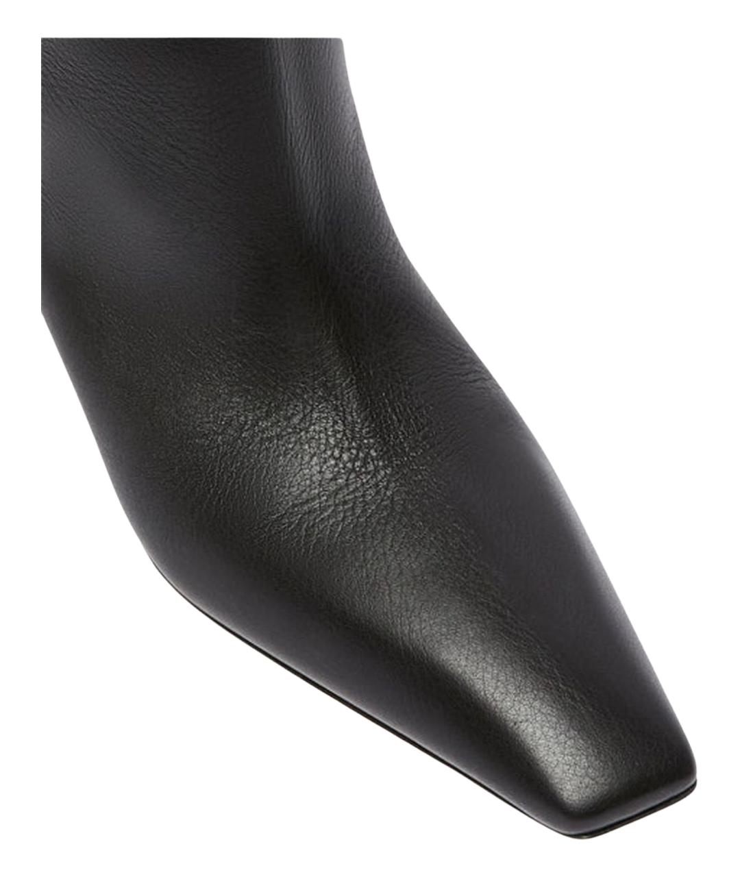 SPORTMAX Черные кожаные сапоги, фото 3