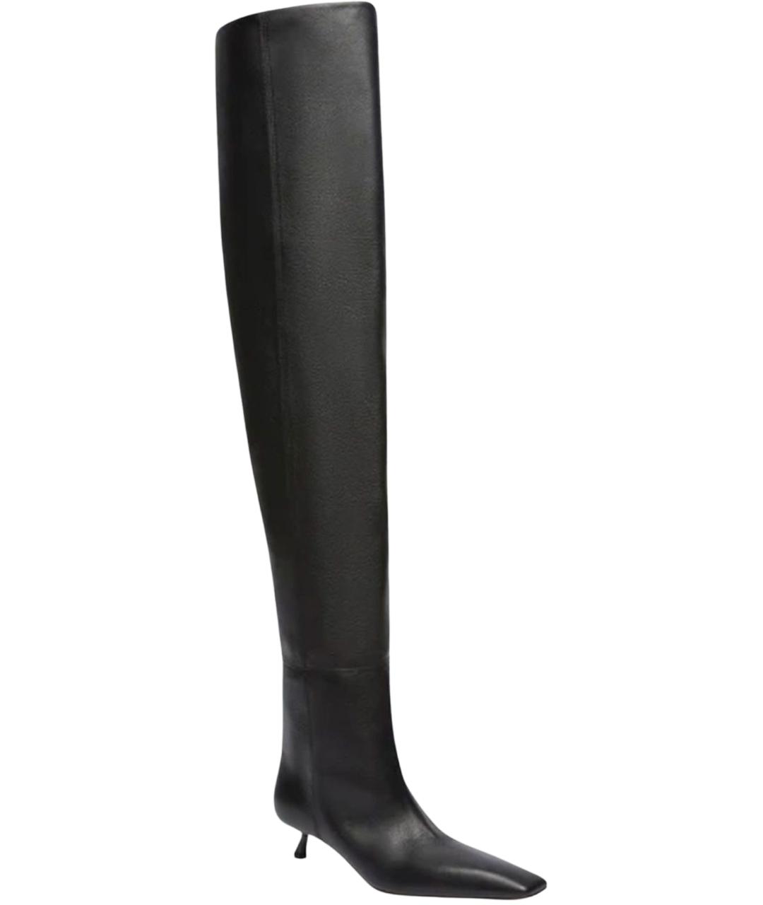 SPORTMAX Черные кожаные сапоги, фото 2
