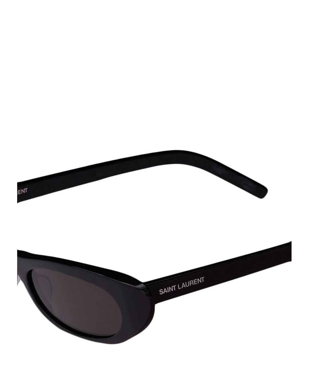 SAINT LAURENT Черные пластиковые солнцезащитные очки, фото 2